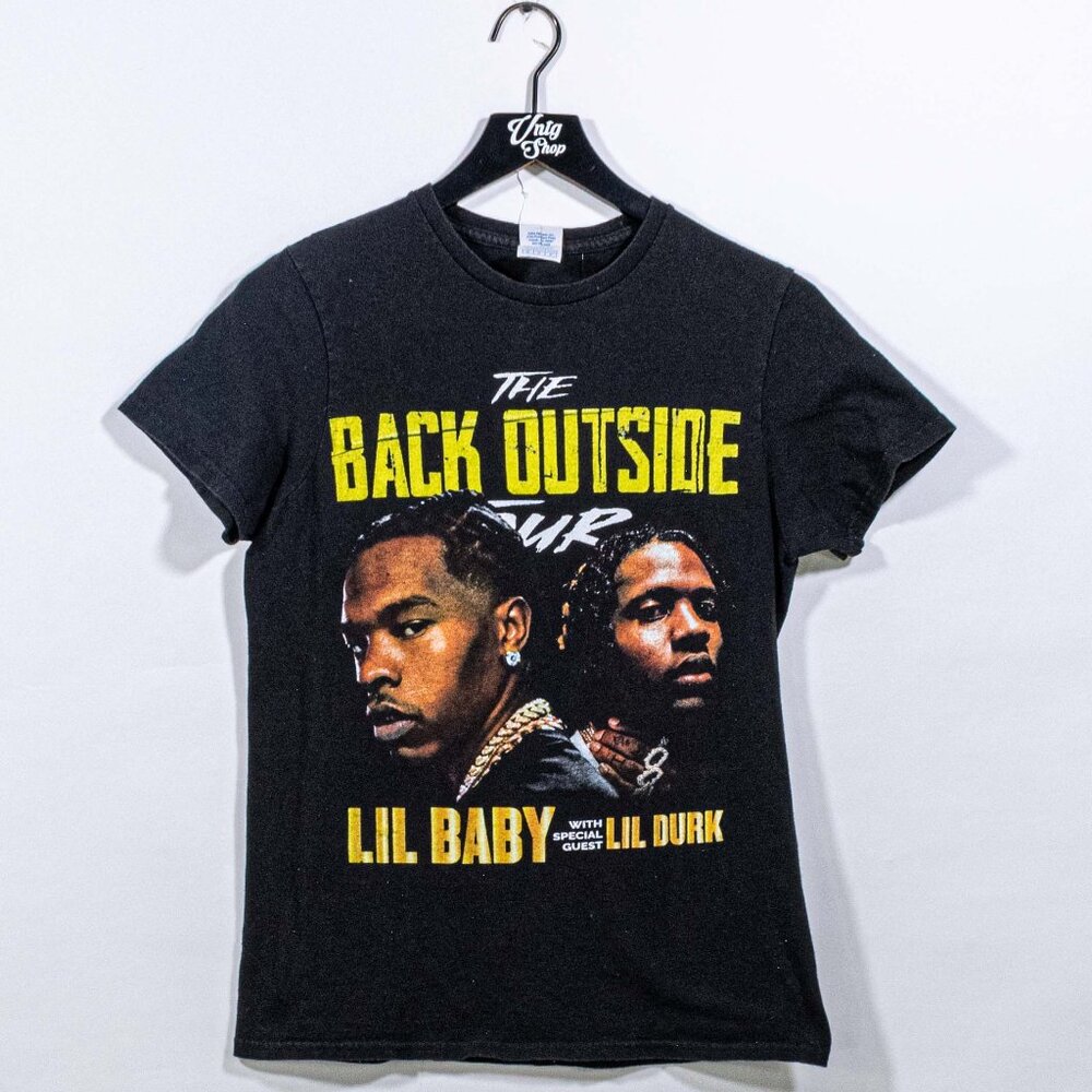 Lil Baby Lil Durk Back Outside Tour T-Shirt Small Rap Hip Hop